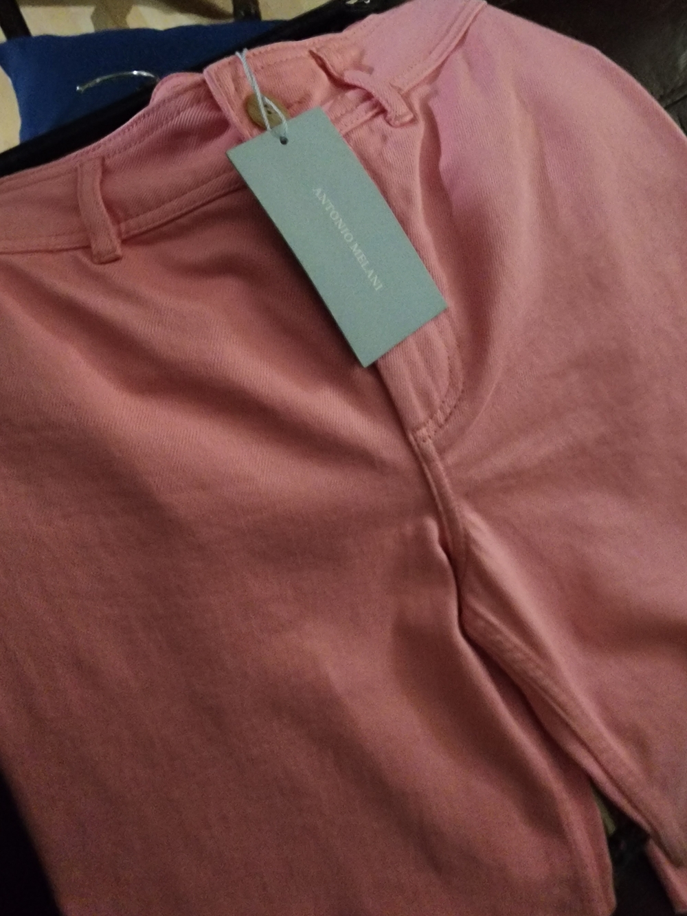 ANTONIO MELANI Coral-Pink Wide-Leg Women’s Jeans - Picture 2 of 4